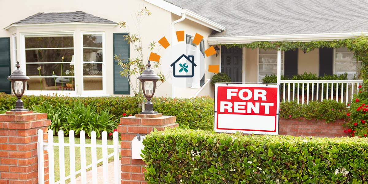 Red For Rent Sign In Front Lawn 1200x600 