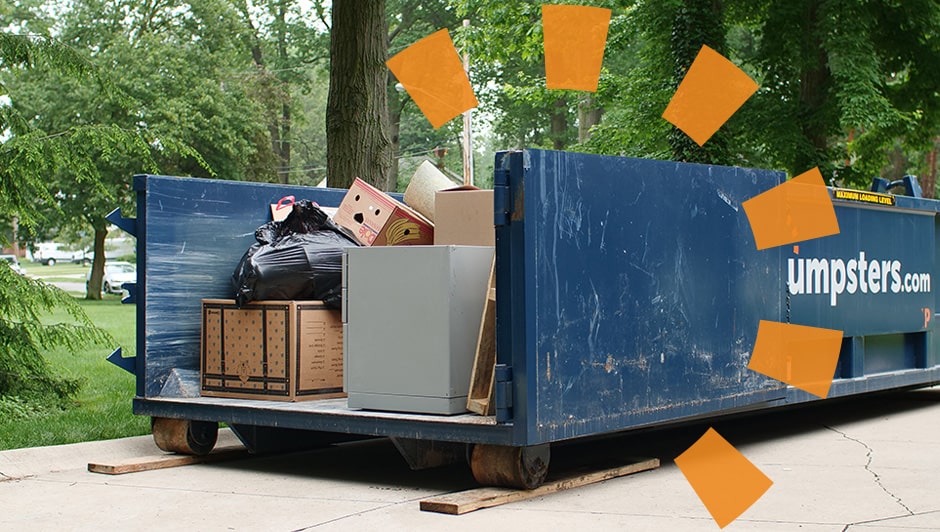 Dumpster Filled With Debris