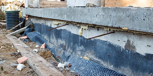  A porch floor with concrete foundation