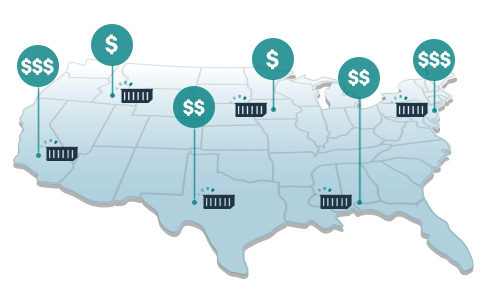 Roll Off Dumpster Prices by Location