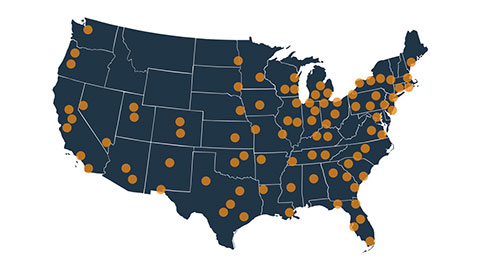 Dumpsters.com Service Area Map